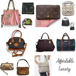 Vintage Luxury Bags LV Dooney Coach Gucci Polo Juicy Hammit Valentino Fossil